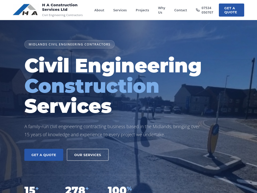 HA Construction Services screenshot